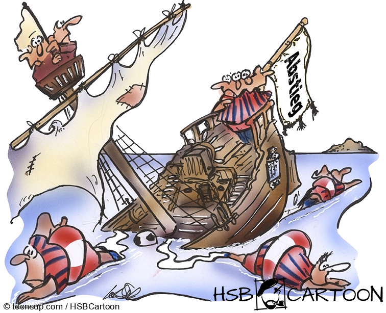 Cartoon: Abstieg 1