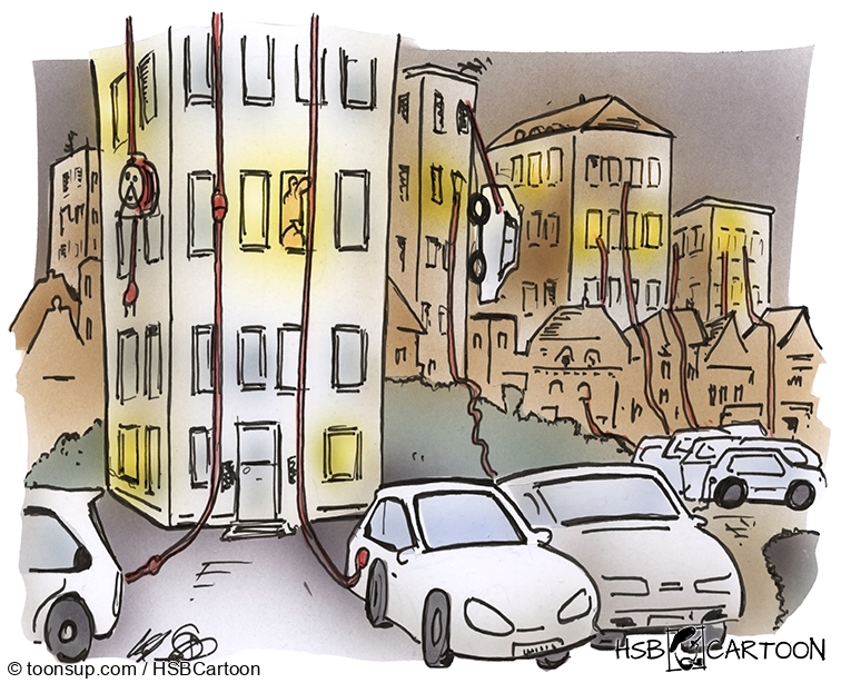 Cartoon: Ladestation Wohnzimmer 1