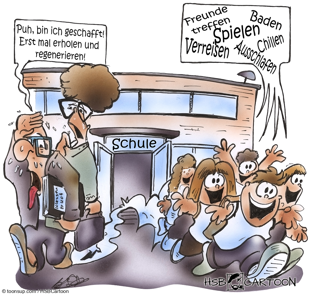 Cartoon: Ferienbeginn 1
