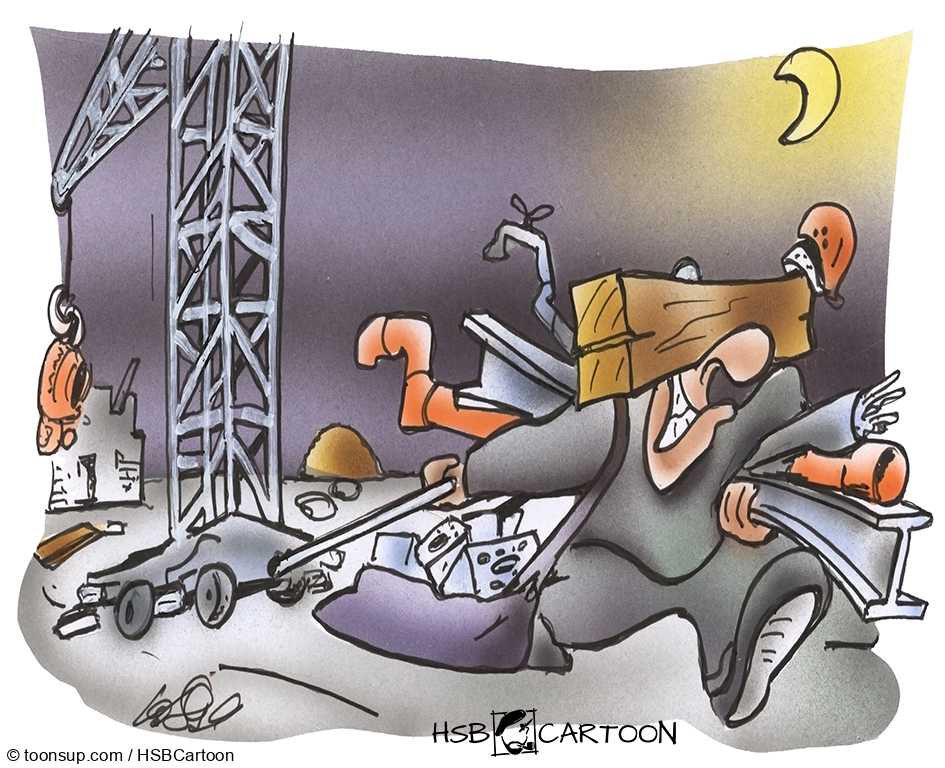 Cartoon: Diebstahl auf der Baustelle 1