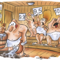 Aufguss in der Sauna