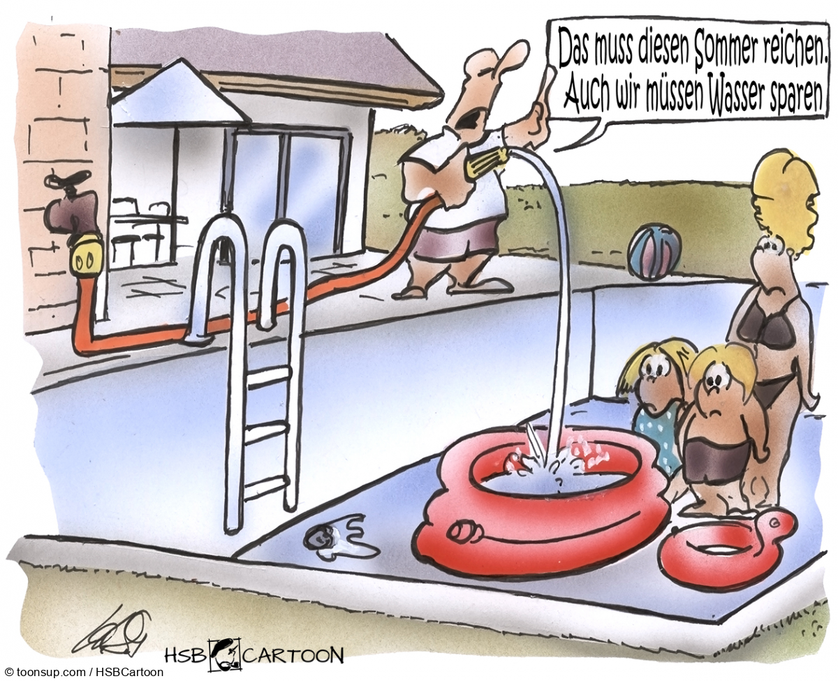 Cartoon: Wasser sparen 1