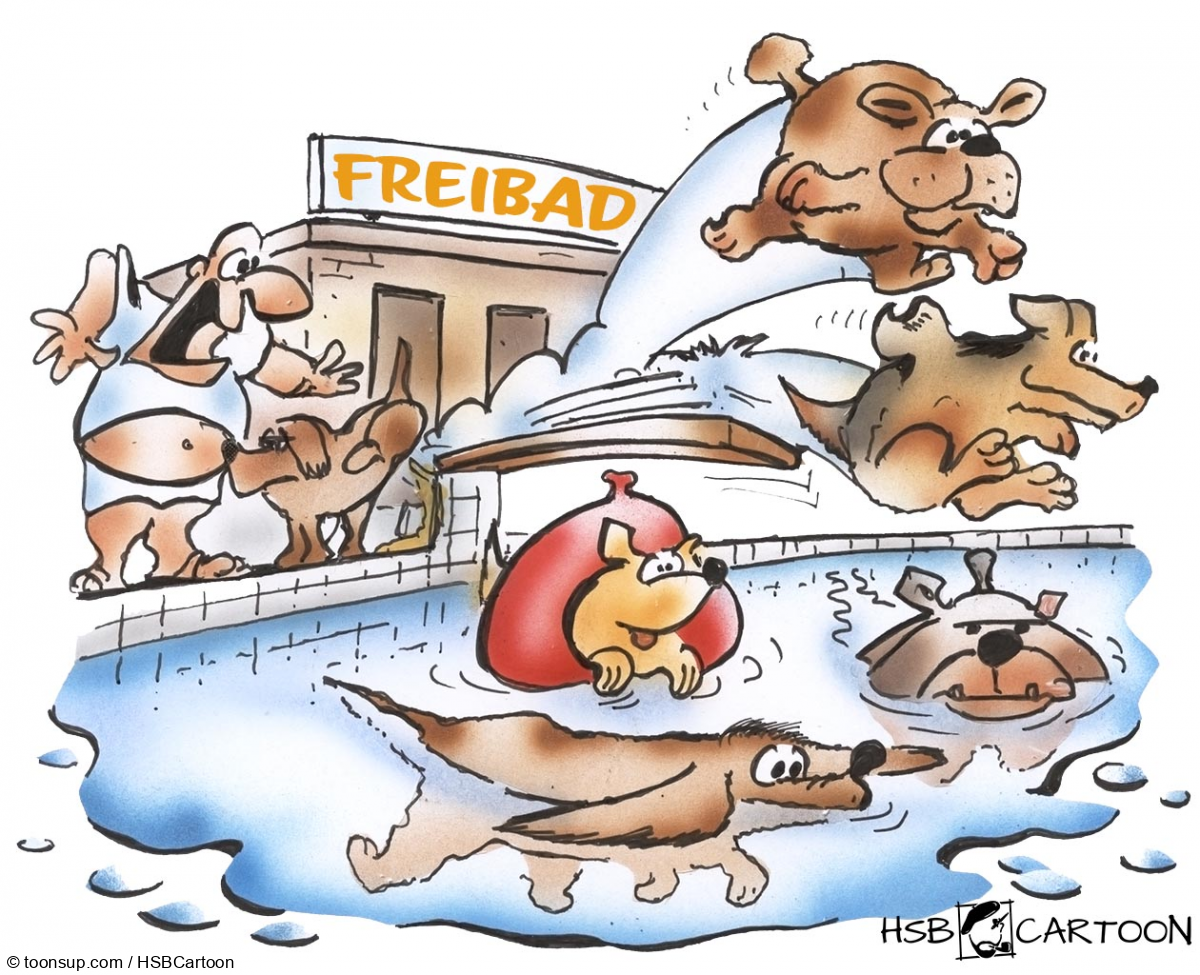Cartoon: Hundebadetag 1