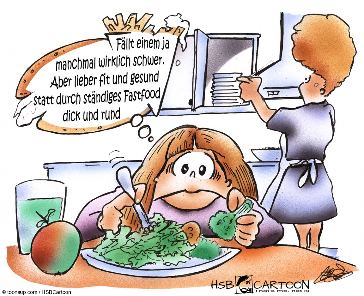 Cartoon: Gesundes Essen 1