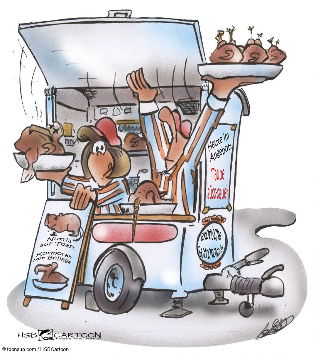 Cartoon: Bekämpfung von tierischen Plagen 1