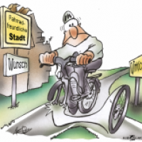 Fahrradfreundliche Stadt