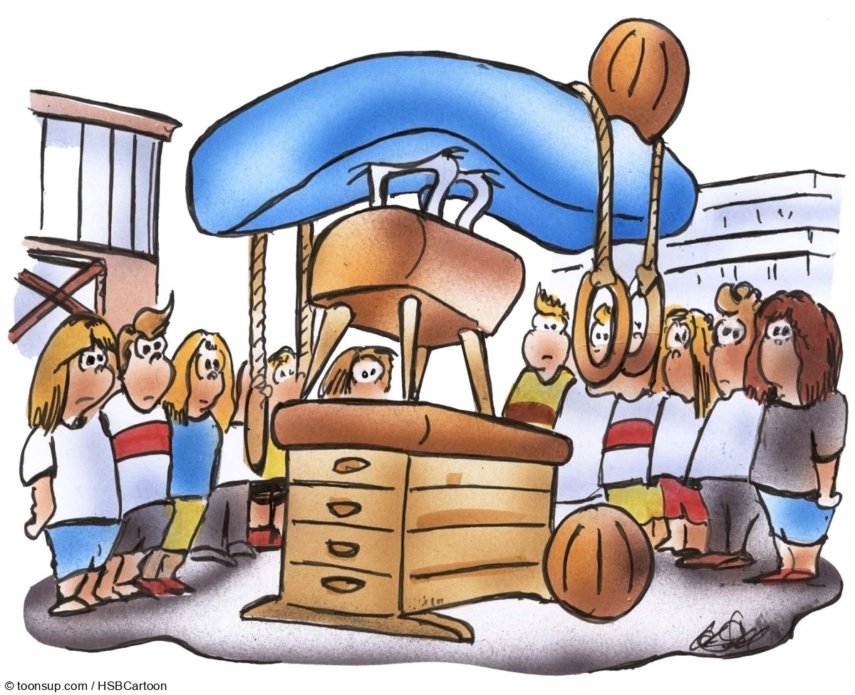 Cartoon: Turnhallenschließung 1