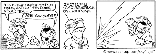 Comic: If I'm lying, may I be struck by lightning. 1