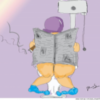 Mole auf Klo