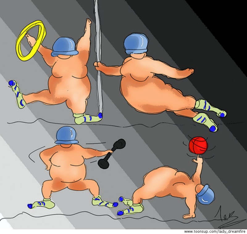 Cartoon: mole macht frühsport 1