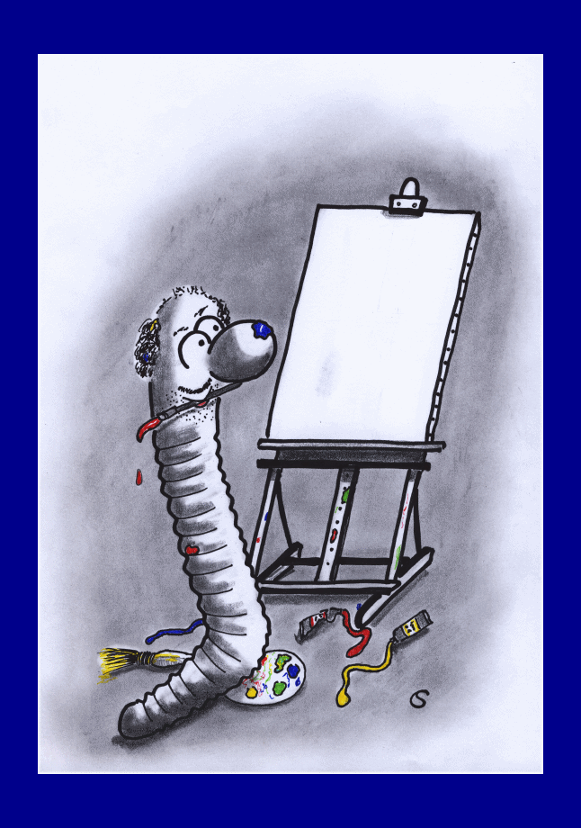 Animation: Comiczeichner zeichnet... 1