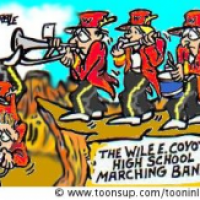 The Wile E. Coyote high school marching band