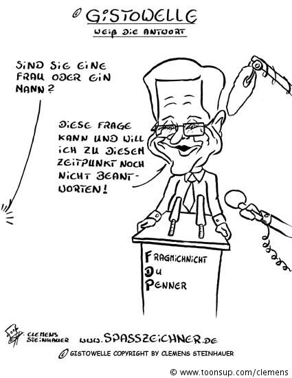 Cartoon: Gistowelle weiß die Antwort 1