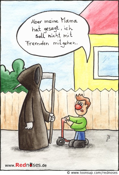 Cartoon: Nicht mit Fremden mitgehen 1