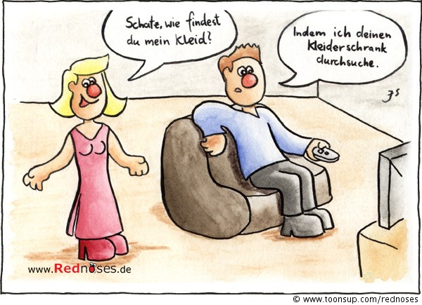 Cartoon: Kleid suchen und finden 1
