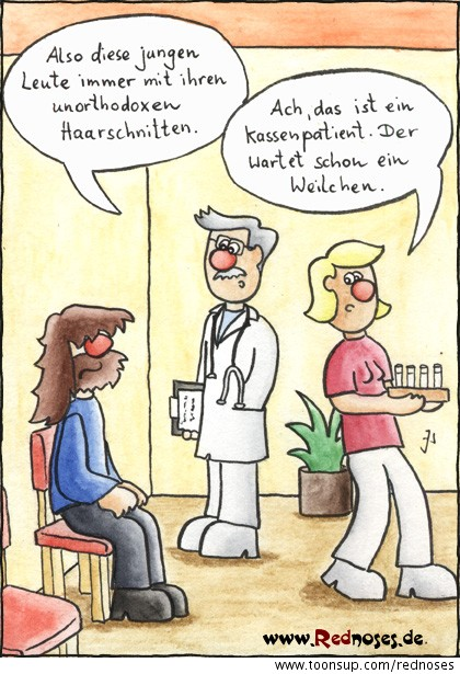 Cartoon: Kassenpatient 1