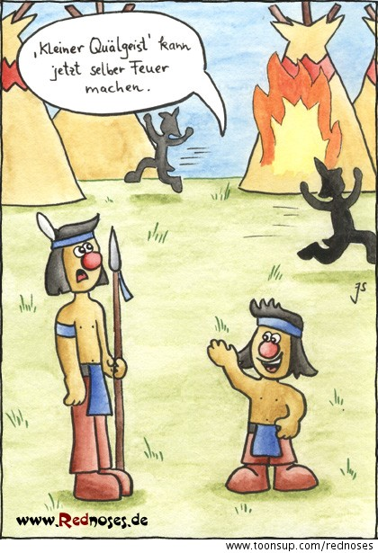 Cartoon: Feuer machen 1