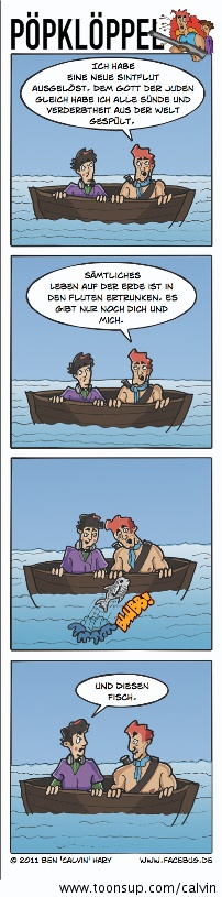 Cartoon: Pöpklöppel vs. Sintflut 1