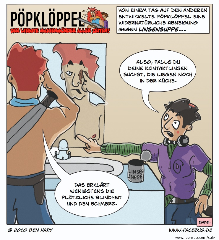 Cartoon: Pöpklöppel vs. Linsensuppe 1