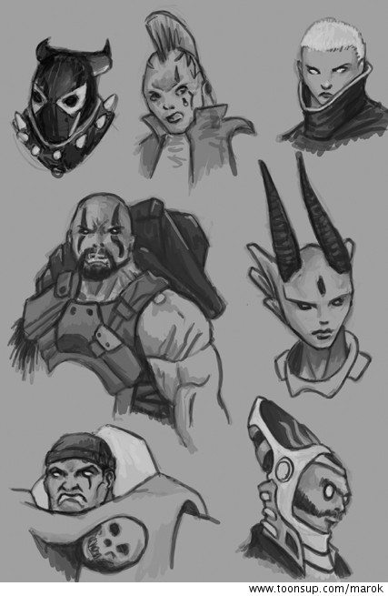 Concept Art / Character Design: Random Dominance War Sketches 2