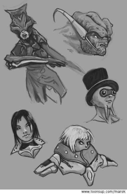 Concept Art / Character Design: Random Dominance War Sketches 3