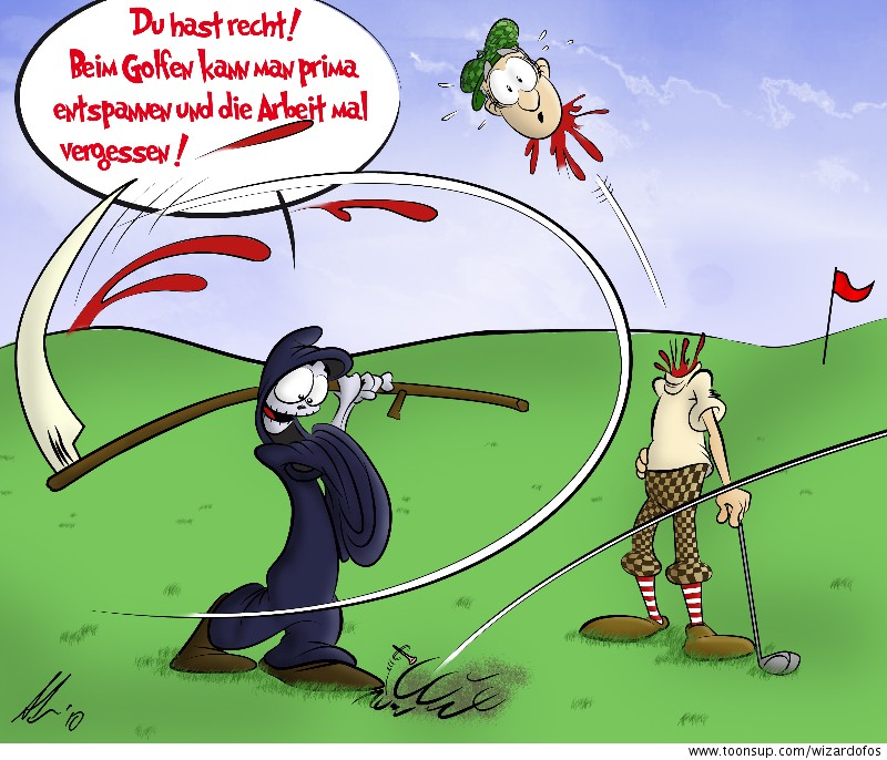 Cartoon: golfen 1