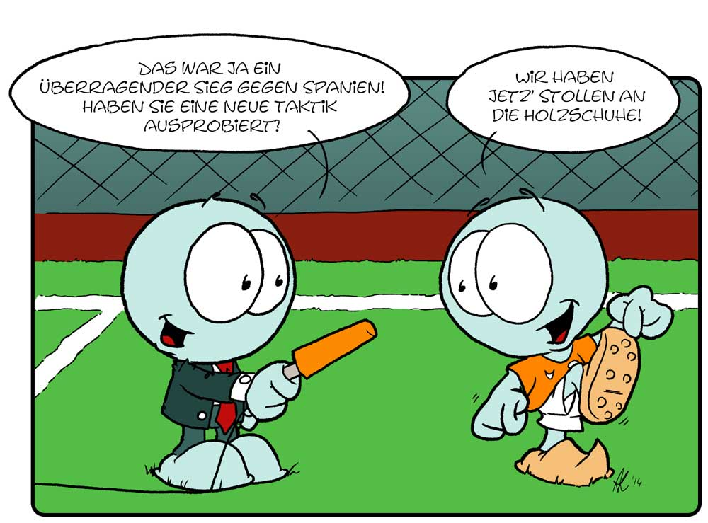 Cartoon: WM: Spanien-Holland 1
