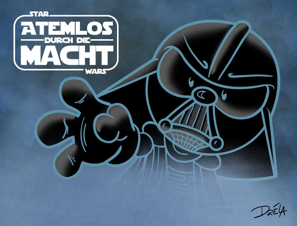 Cartoon: Atemlos durch die Macht 1