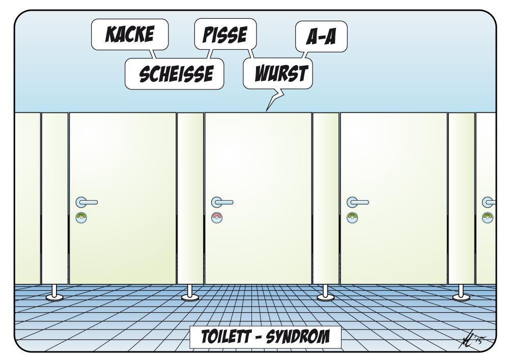 Cartoon: Toilett-Syndrom 1