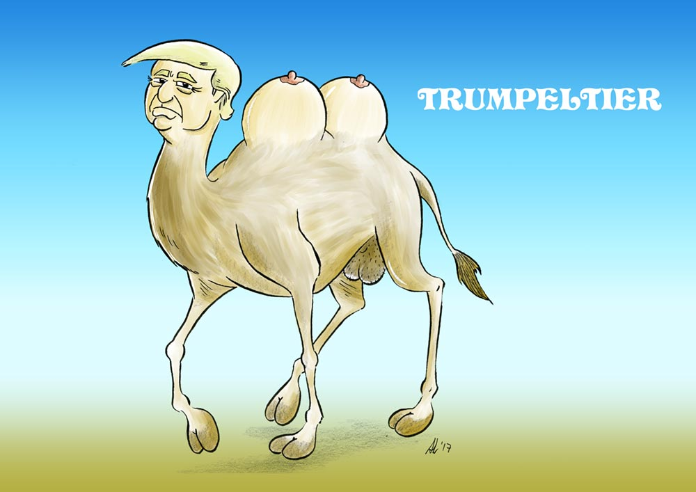 Cartoon: Trumpeltier 1