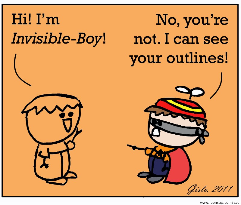 Cartoon: inivisble boy 1