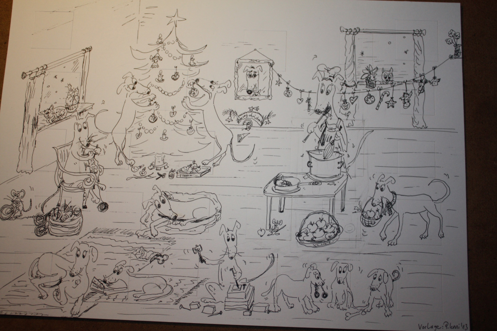 Concept Art / Character Design: Windhund Adventskalender Vorlage 2