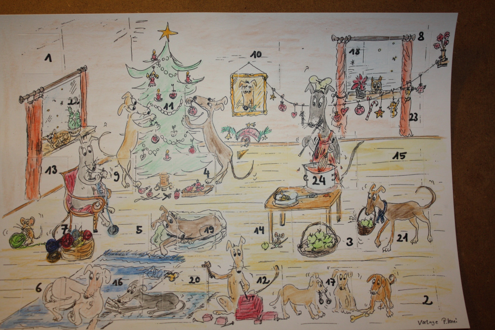 Picture Puzzle: Windhund- Adventskalender 1