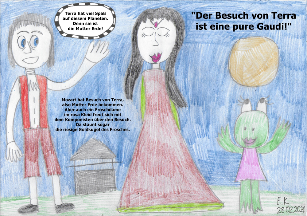 Cartoon: Mozart, Terra und die Froschdame 1