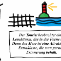 Ein Tourist am Meer