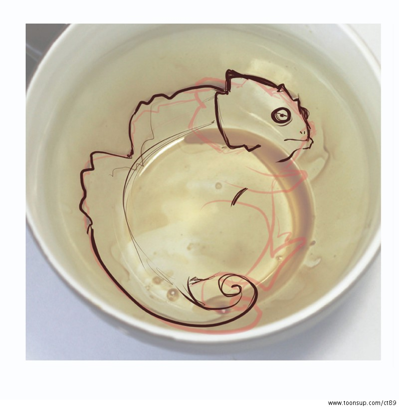 Illustration: Kaffeesatz-Lesen 2