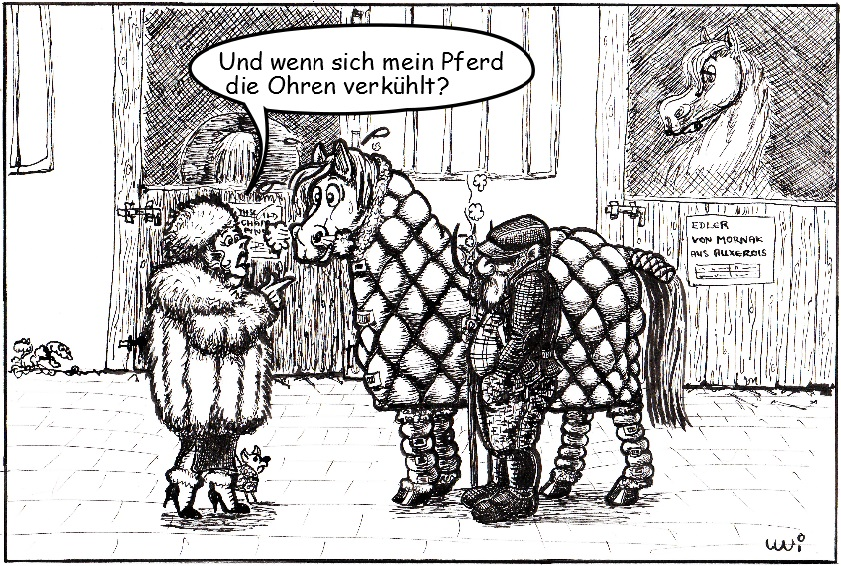 Cartoon: Herbst im Pferdestall 1