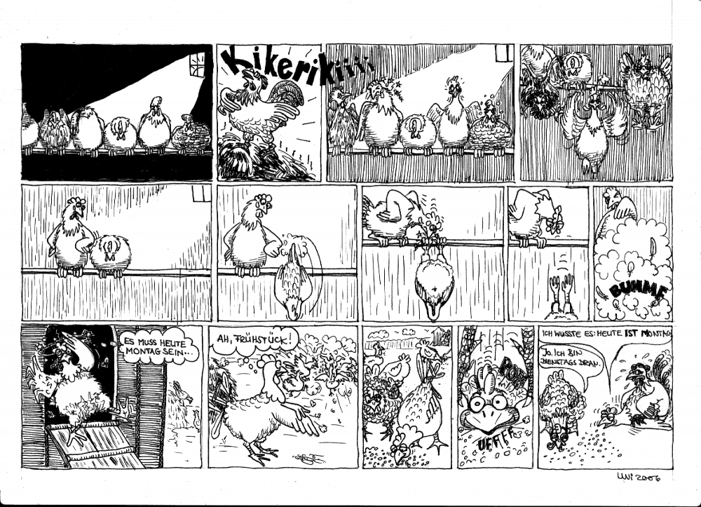 Comic: Neulich auf dem Hühnerhof 1