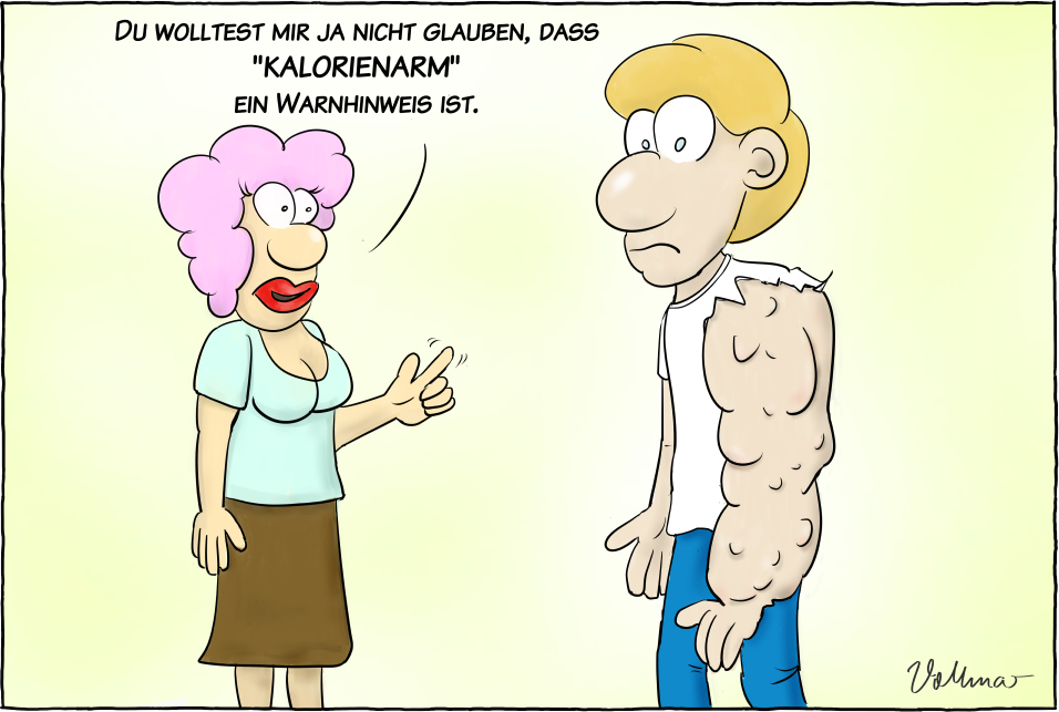Cartoon: KALORIENARM 1