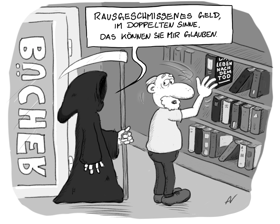 Cartoon: Rausgeschmissenes Geld 1