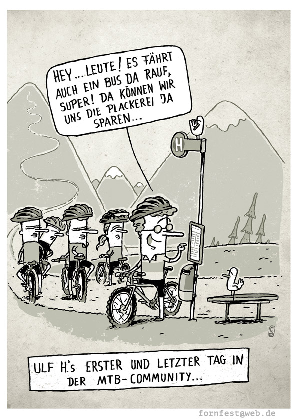 Cartoon: Mountainbike cartoons 4