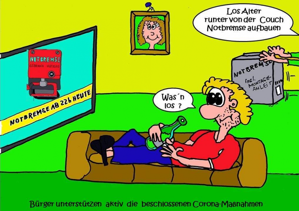 Cartoon: Notbremse 1