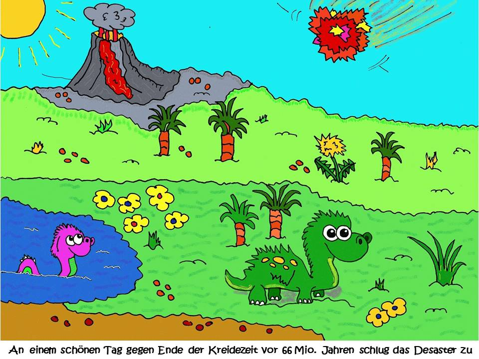 Cartoon: vor 66 Mio. Jahren 1