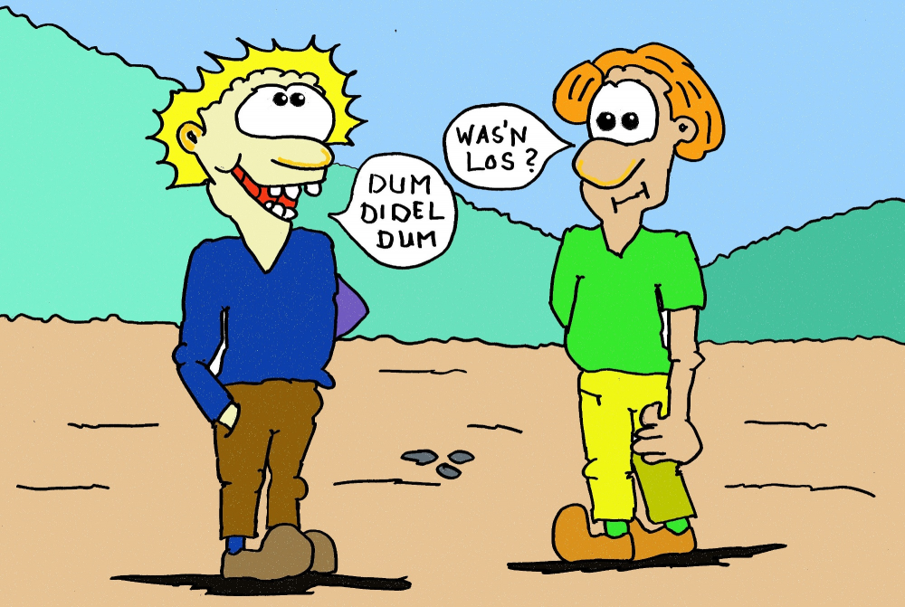 Cartoon: zufällige Begegnung 2