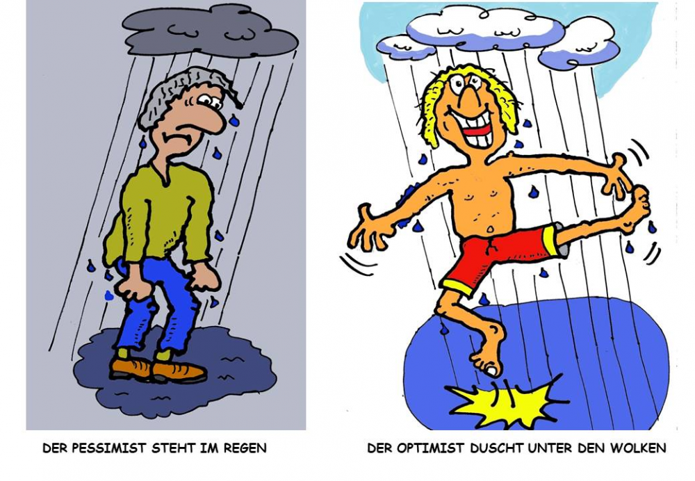 Cartoon: Regen Ansichtssache 1