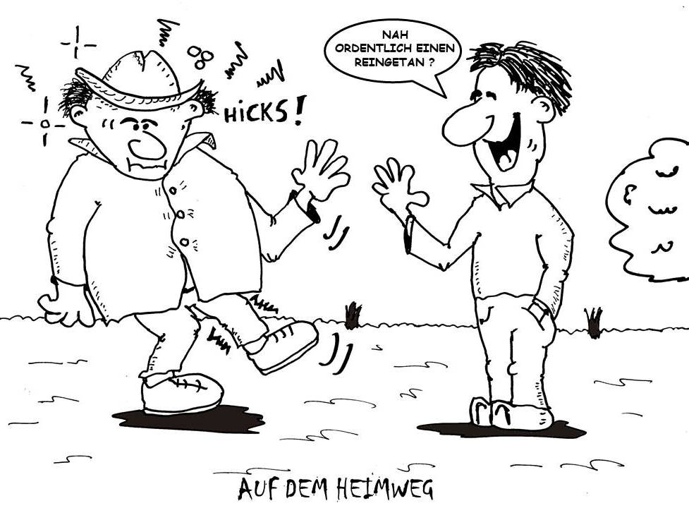 Cartoon: auf dem Heimweg 1