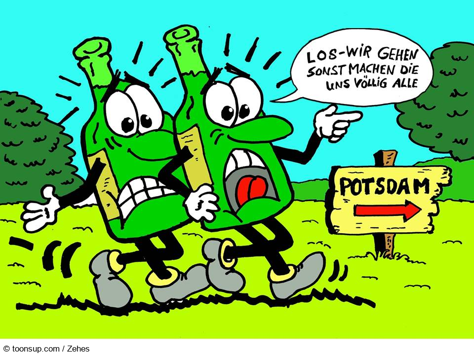 Cartoon: Auf der Flucht 1