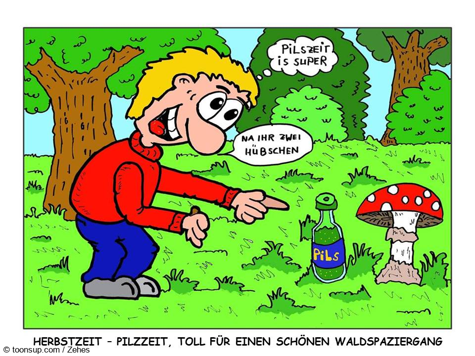 Cartoon: Beim Waldspaziergang 1