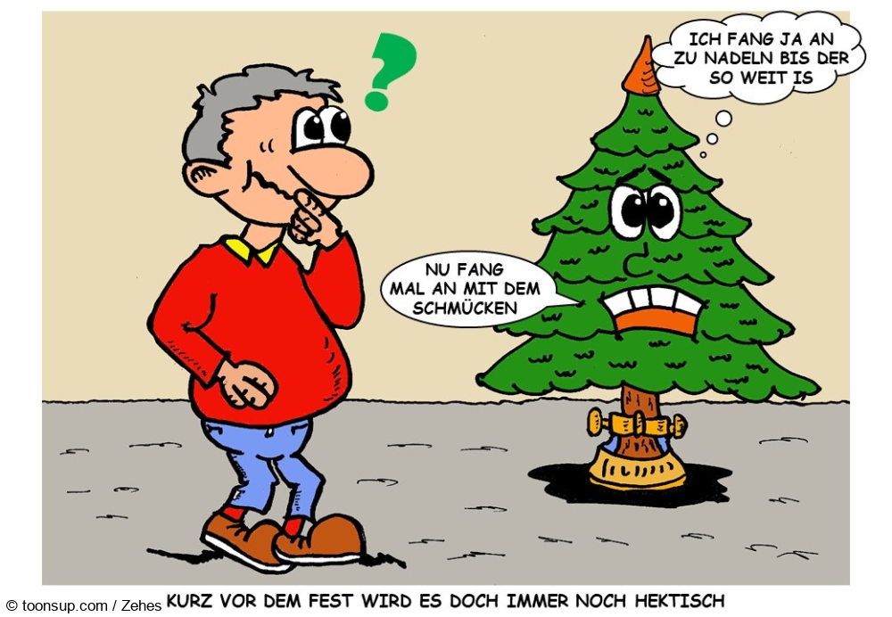 Cartoon: kurz vor dem Fest 1