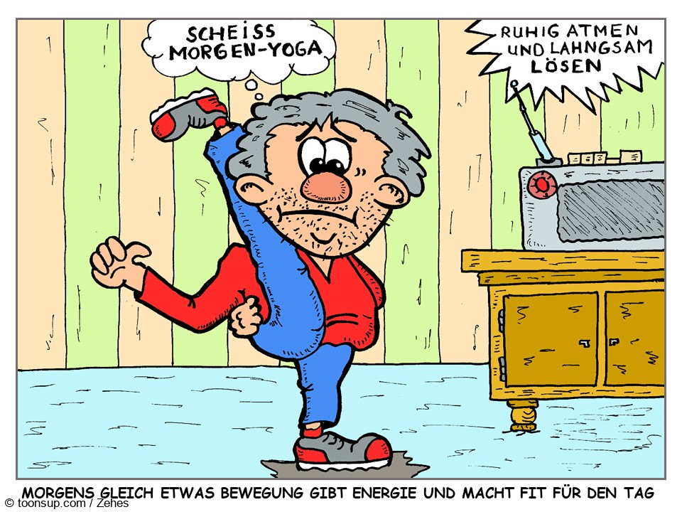 Cartoon: Morgengymnastik 1